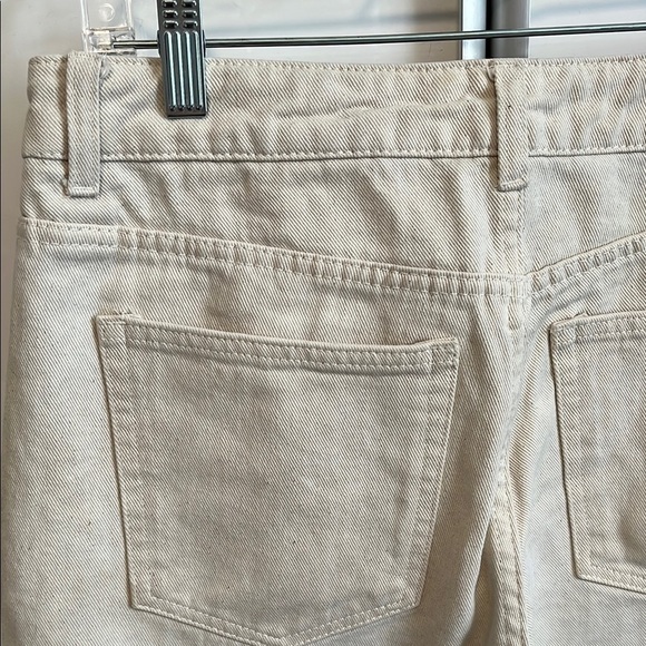H&M Ecru Cream High Rise Denim Jeans Classic Style, Size 10 - Picture 10 of 13